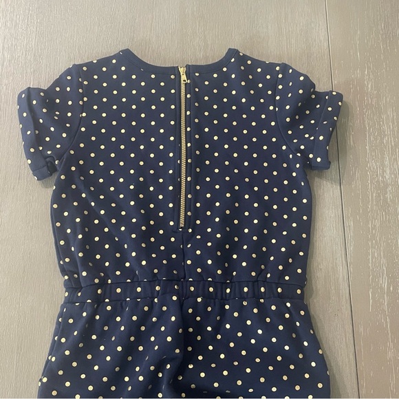 Blush by US Angels cotton navy gold polka dots jumper elastic waist Size 10/12 - Picture 10 of 14